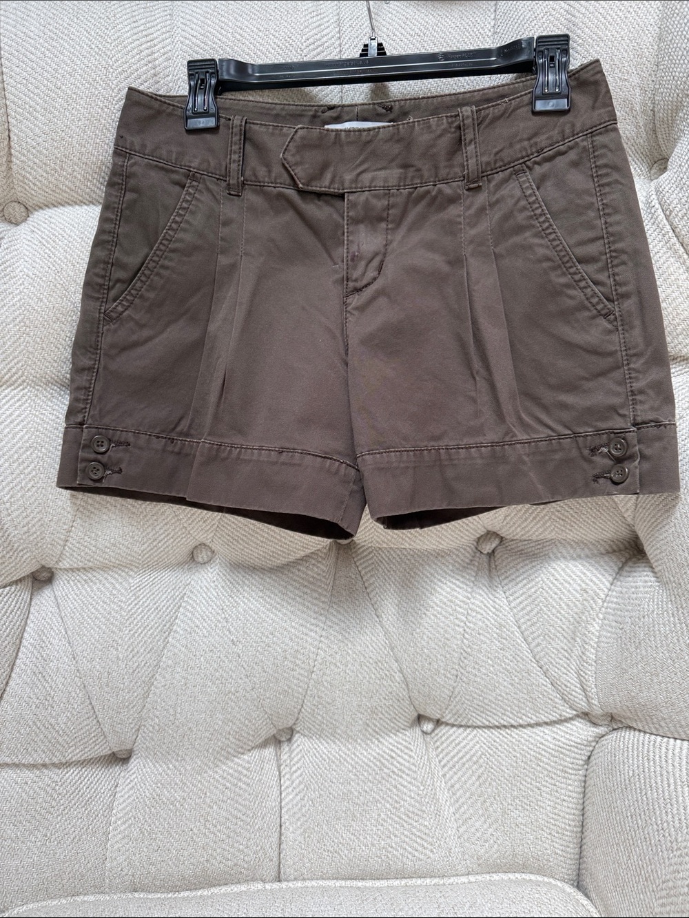 Express Women's Brown  Pleated Utility Shorts